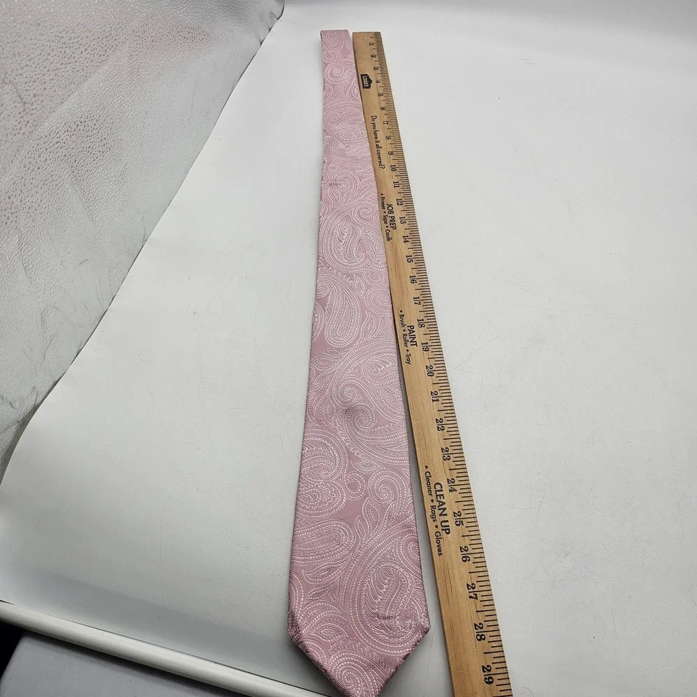 Donald J. Trump Tie Mens Pink Paisley Jacquard Signature Collection Necktie‎